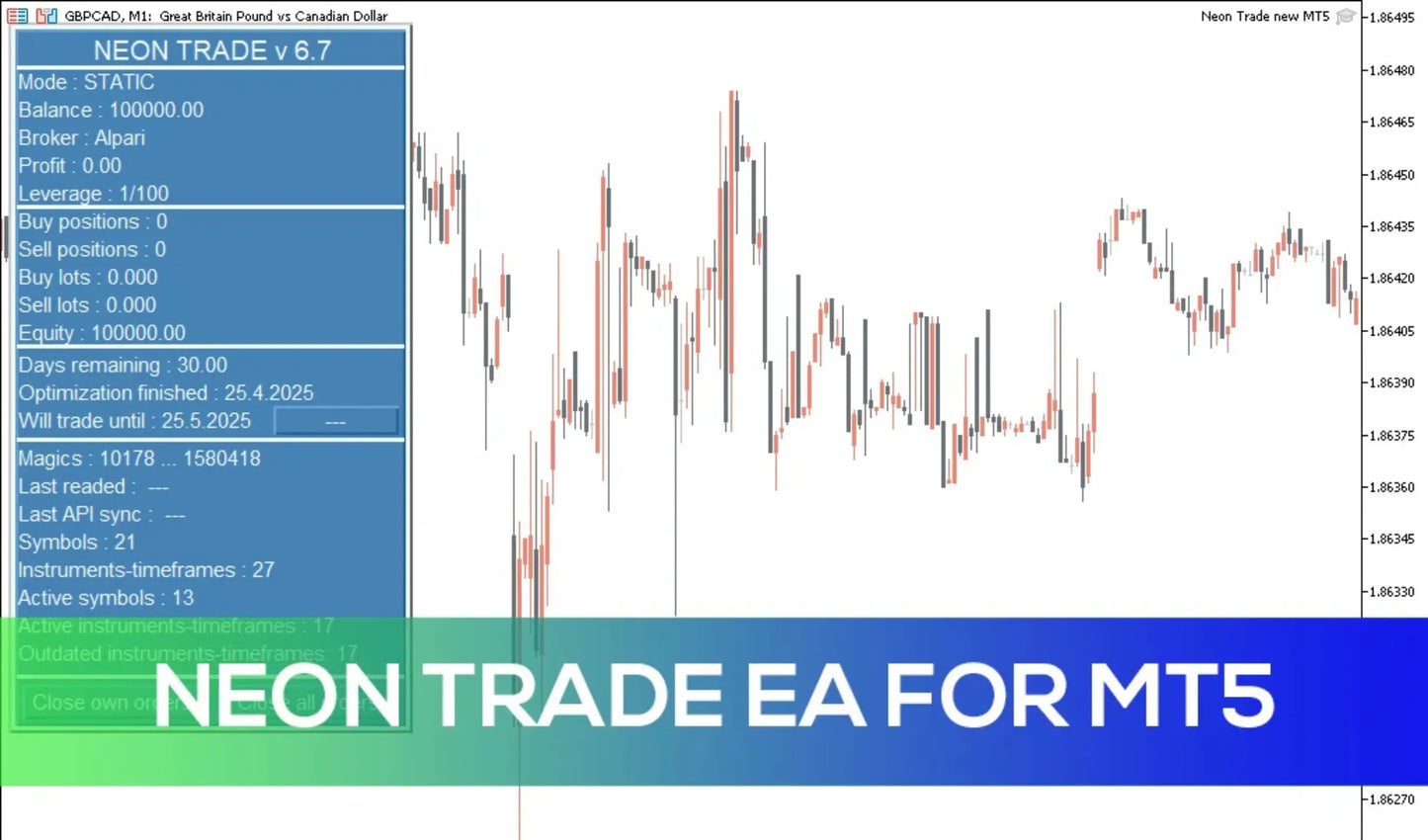 Neon Trade EA MT5 – Trading EA Metatrader 5 FxTradingAlpha