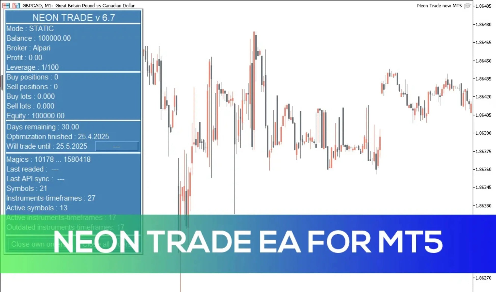 Neon Trade EA MT5 – Trading EA Metatrader 5 FxTradingAlpha