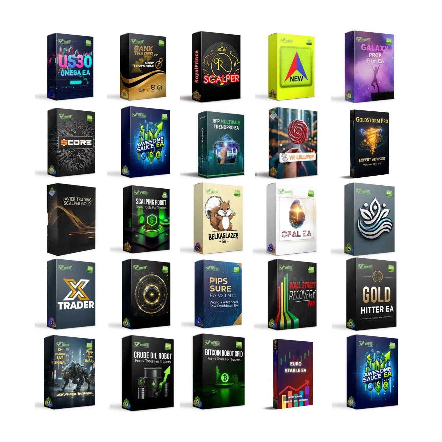 Bundle of 40+ MT4/MT5 Gold Forex Trading Robot RSI EA Builder FxTradingAlpha